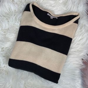 GAP Navy Stone Stripe Crew Neck Sweater Medium